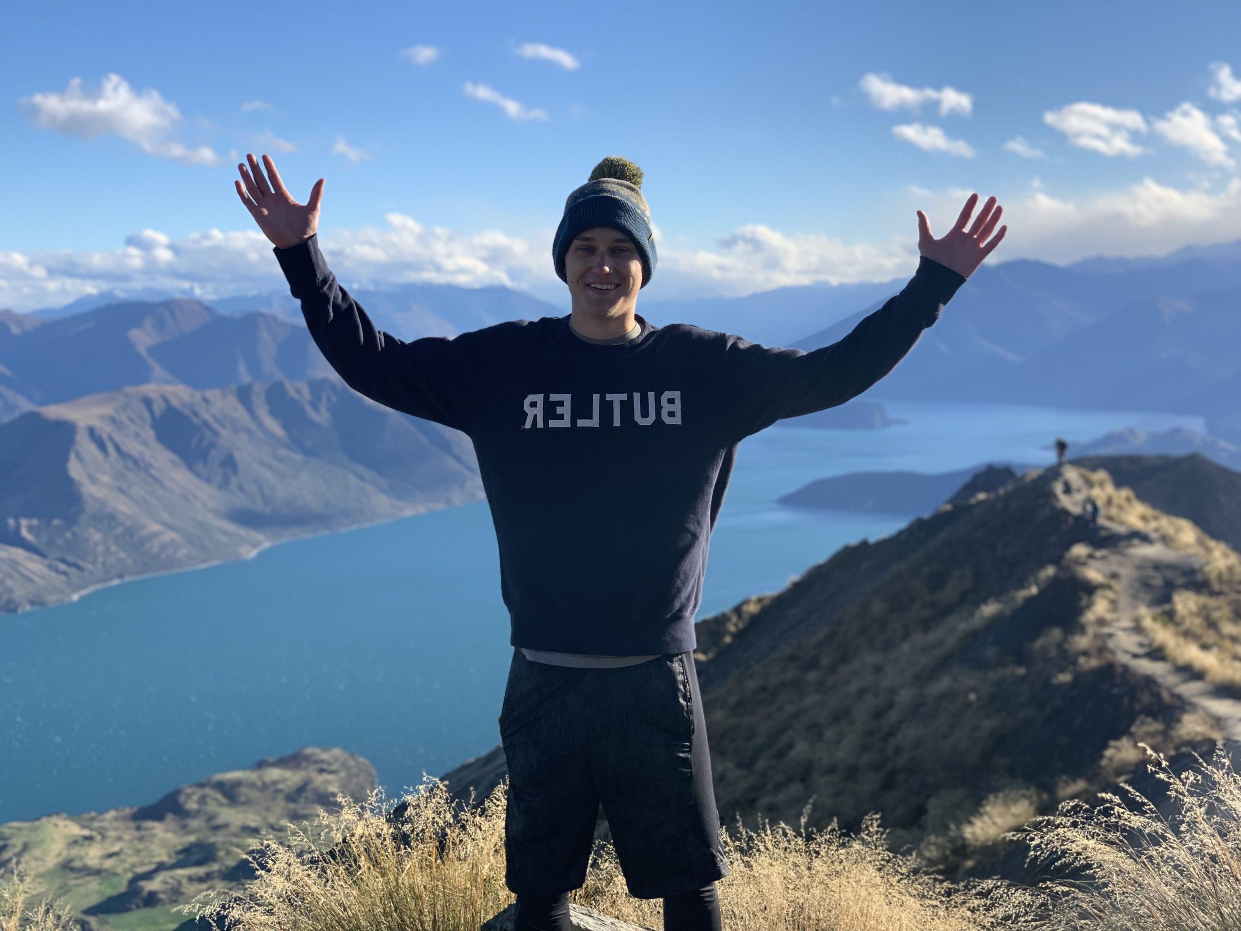 Roy Peak on top of a mountain in New Zealand